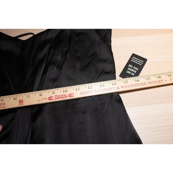 Express S Black cocktail silky dress NEW goth witchy strapless dark Coquette - Picture 6 of 10